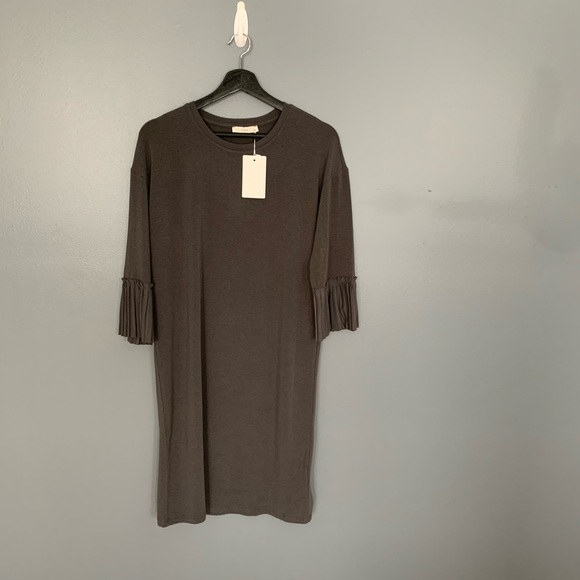 Luna Detail 3/4 Sleeve Dress Grey Size XSmall - Picture 1 of 5